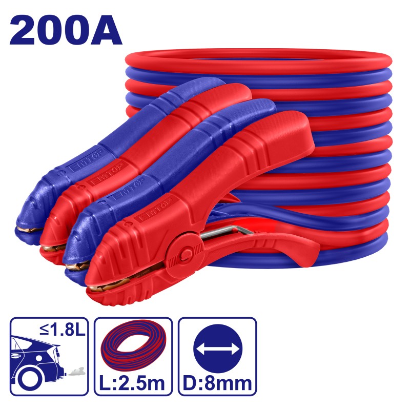 Cablu de pornire 200A, 2.5m