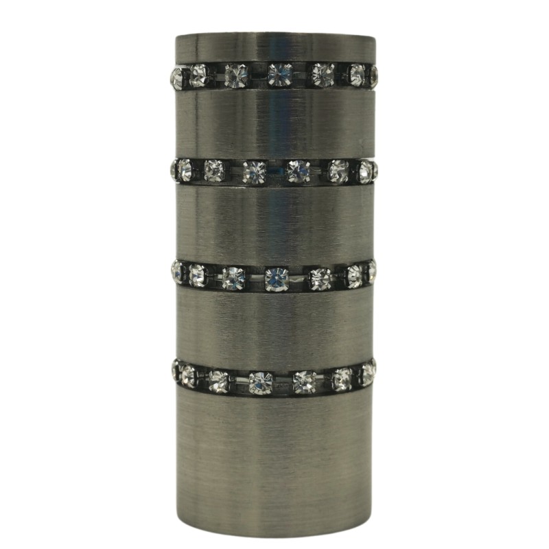 Set 2 capete galerie - model BURANO antique silver, 25mm