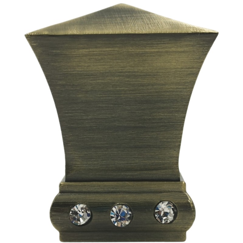 Set 2 capete galerie - model ETNA antique bras, 25mm