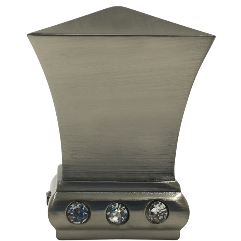 Set 2 capete galerie - model ETNA antique silver, 25mm