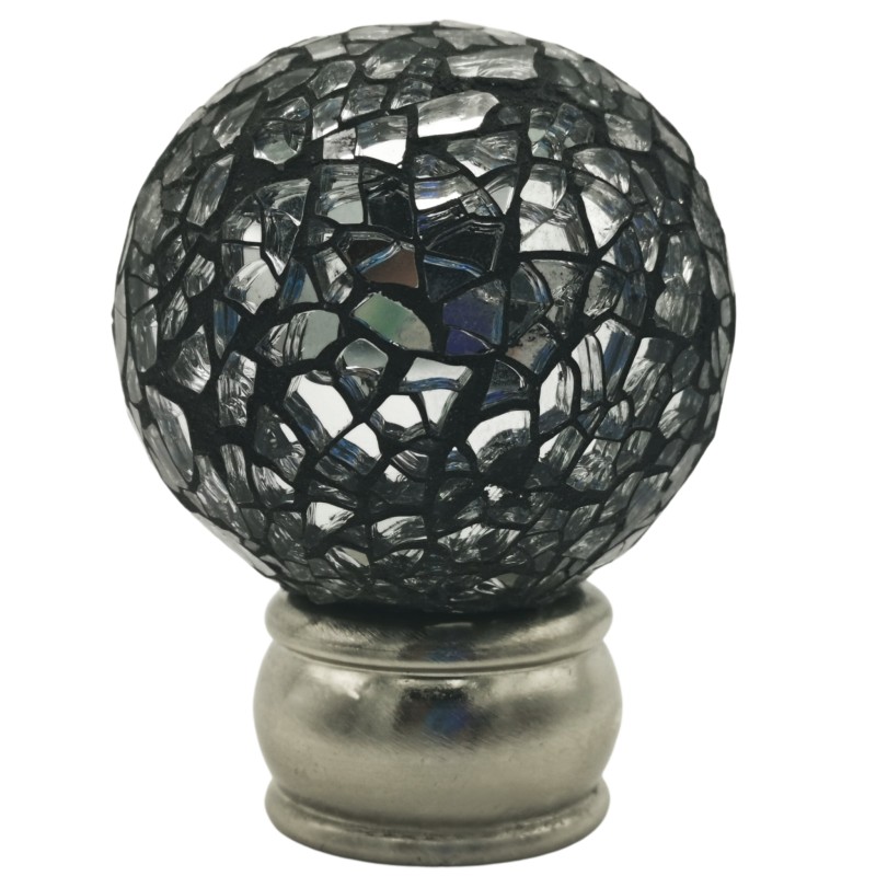 Set 2 capete galerie - model MURANO antique silver, 25mm