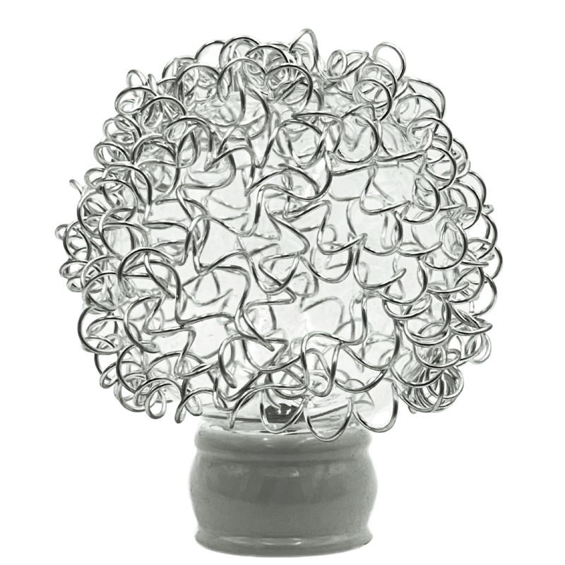 Set 2 capete galerie - model SFERA white, 19 mm