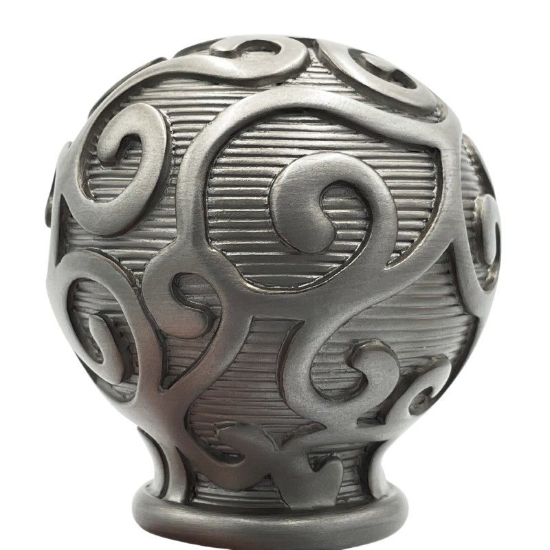 Set 2 capete galerie - model VENICE antique silver, 25mm