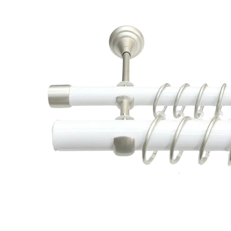 Galerie metalica 19mm, 200cm, dubla, white