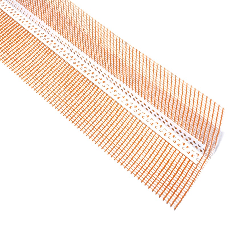 Profil PVC, Coltar cu plasa, 145g, 10x10 cm, 3m, portocaliu 