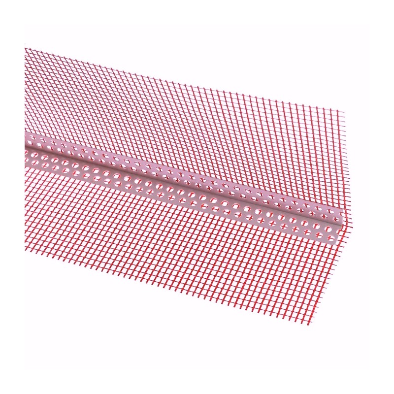 Profil PVC, Coltar cu plasa, 145g, 7x7 cm, 2,5m, roz