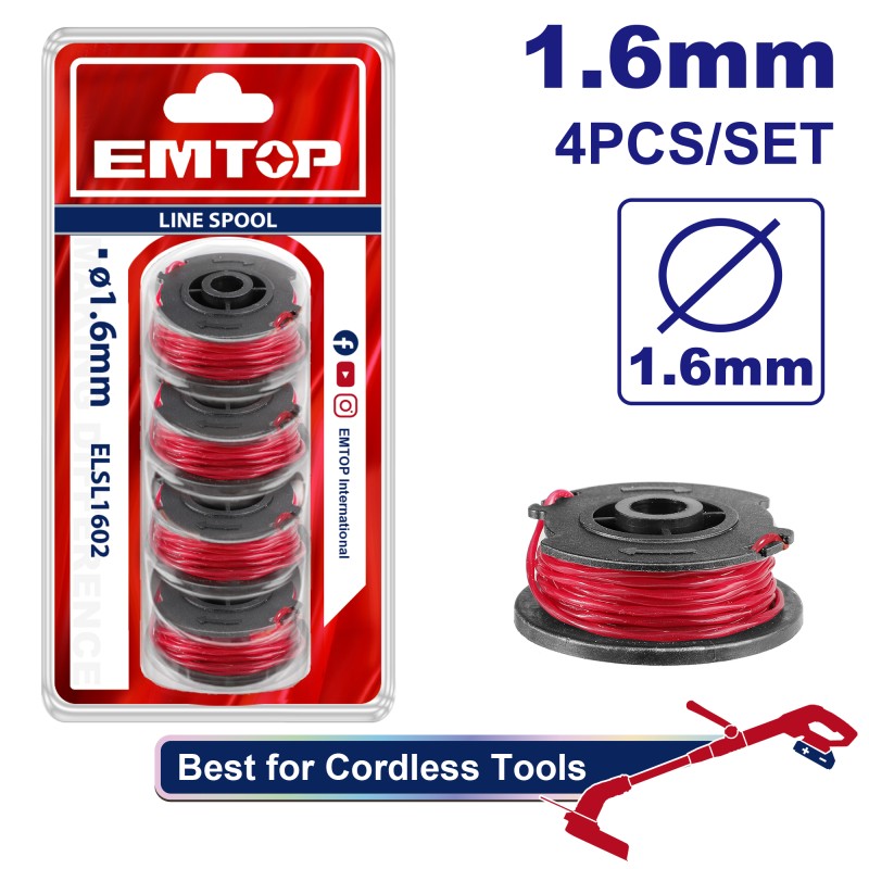 Set 4 bucați, tambur cu fir pentru trimmer