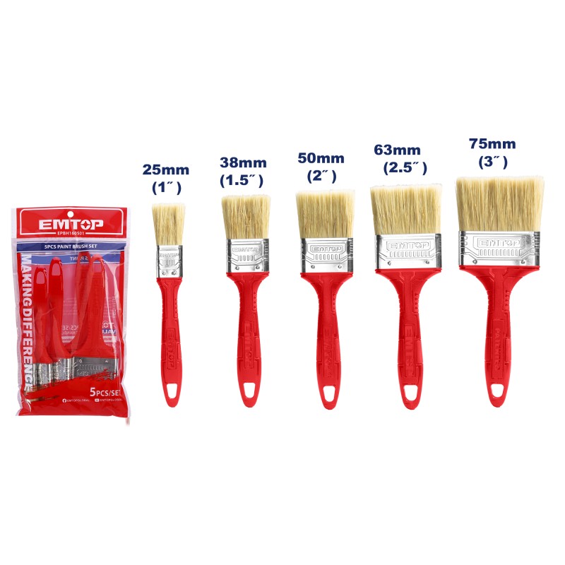 Set de 5 pensule pentru vopsea