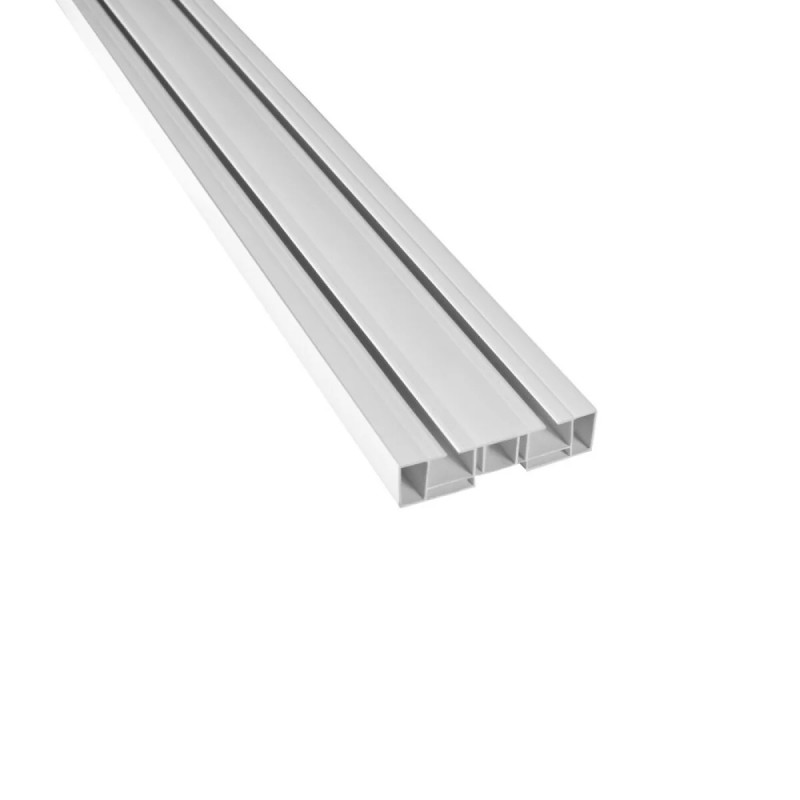 Sina perdea si draperie, 150 cm, 2 canale, accesorii incluse, PVC, A2, alb
