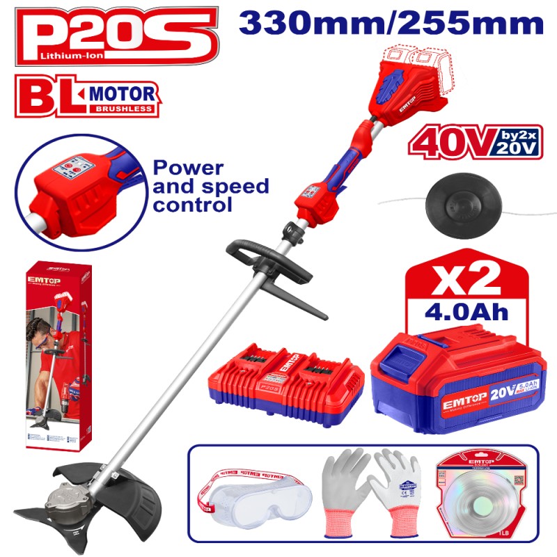 Trimmer cu fir si masina de taiat tip perie